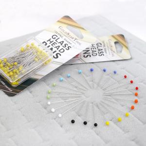 Assorted Color Glass Head Silk Pins